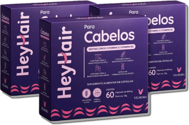 Três caixas de HeyHair